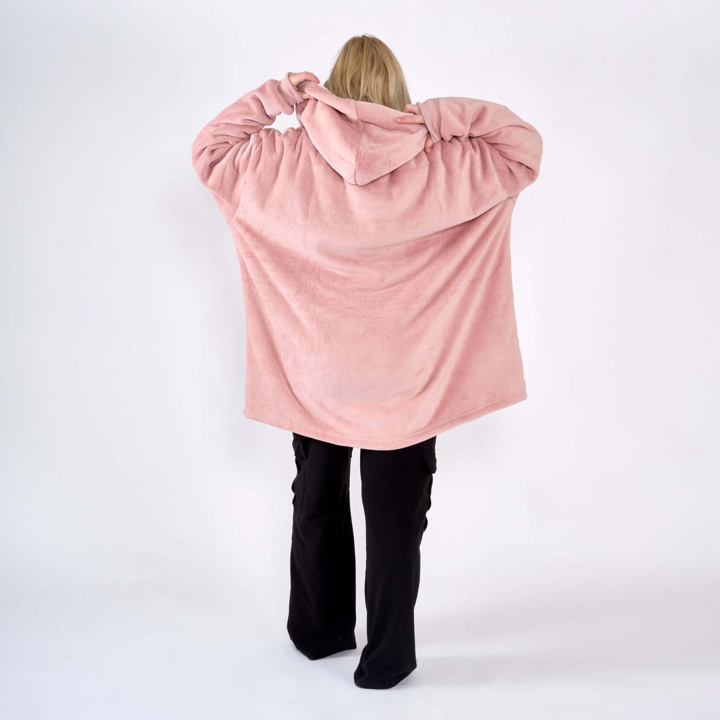 Hibernate Collection Oversized Super Soft Coral Fleece Sherpa Hoodie One Size-5056536110336-Bargainia.com