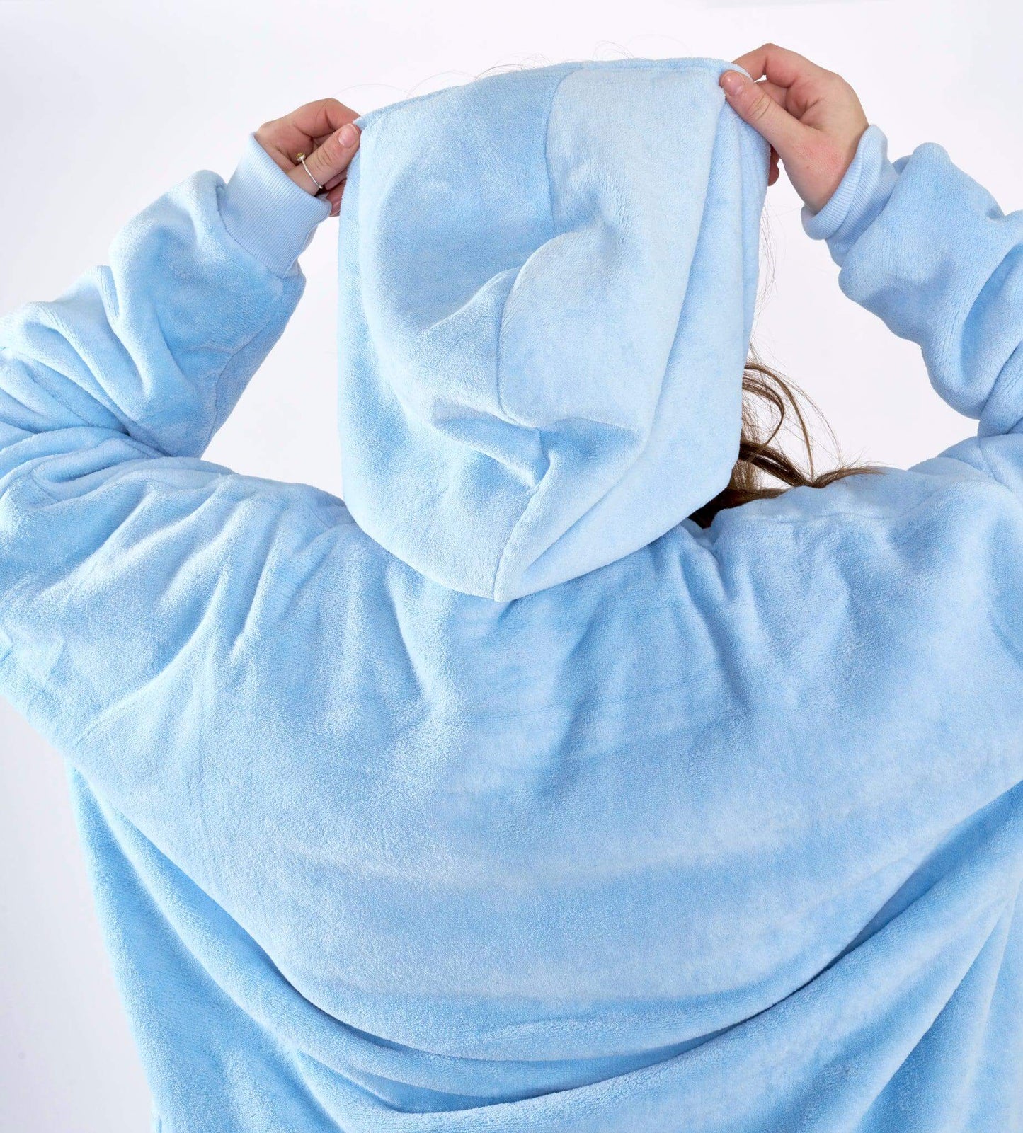Hibernate Collection Oversized Super Soft Coral Fleece Sherpa Hoodie One Size-Bargainia.com