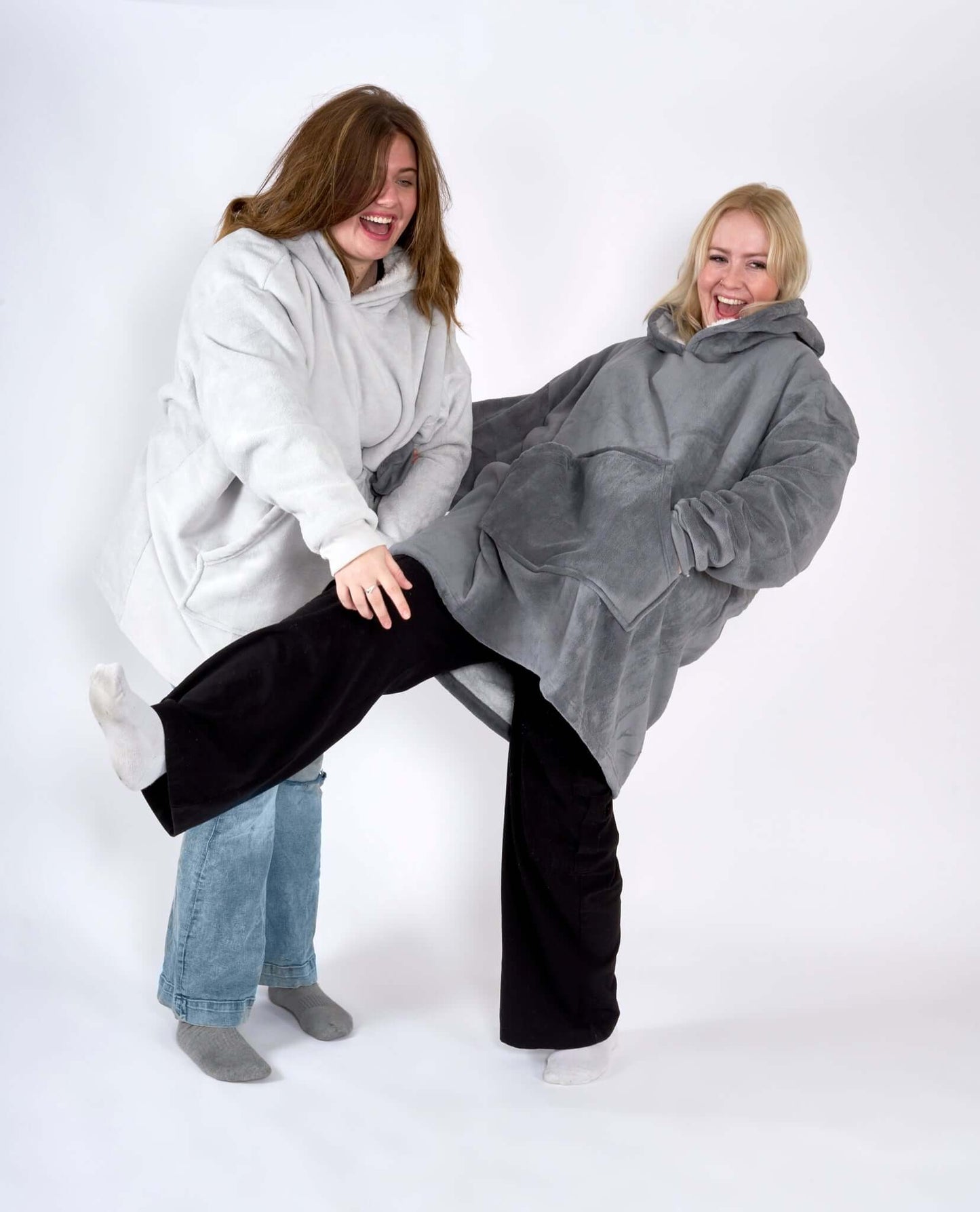 Hibernate Collection Oversized Super Soft Coral Fleece Sherpa Hoodie One Size-Bargainia.com