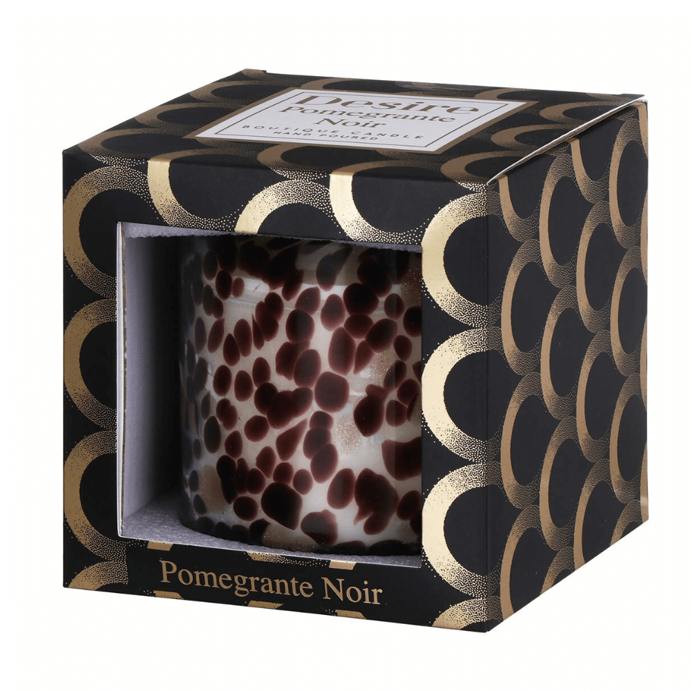 Desire Pomegranate Noir Scented Glass Soy Wax Candle-5010792724201-Bargainia.com