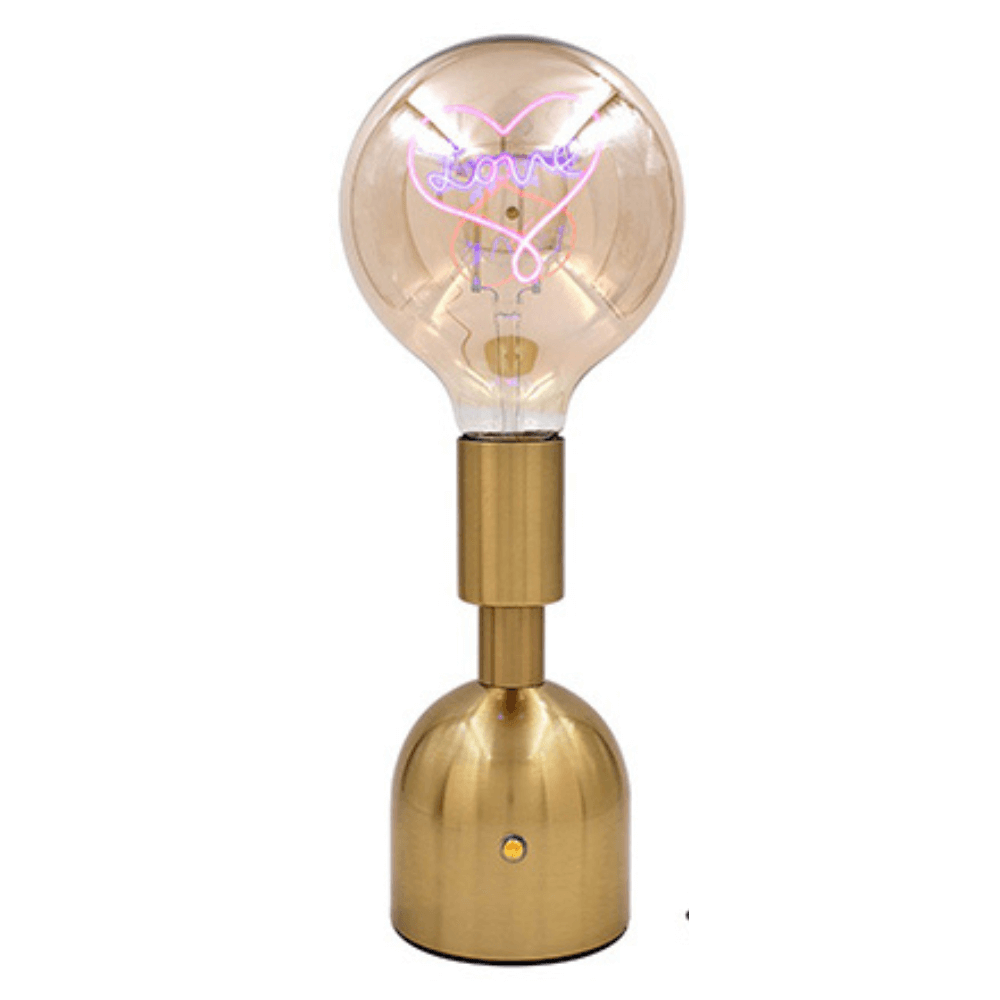 Love LED Neon Text Brass Accent Decorative Lamp-5010792734255-Bargainia.com