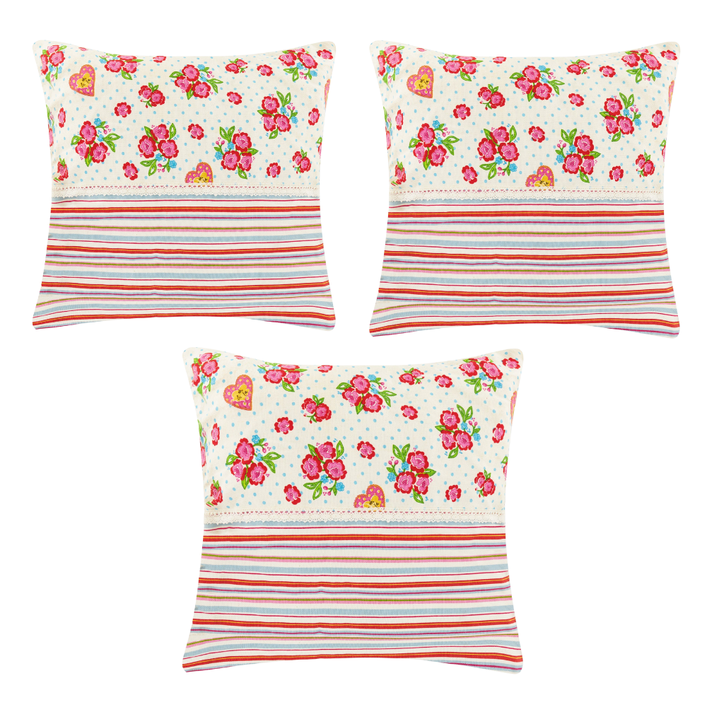 Rustic French Country Style Dual Sided Decorative Throw Cushion - 40 x 40cm-Bargainia.com