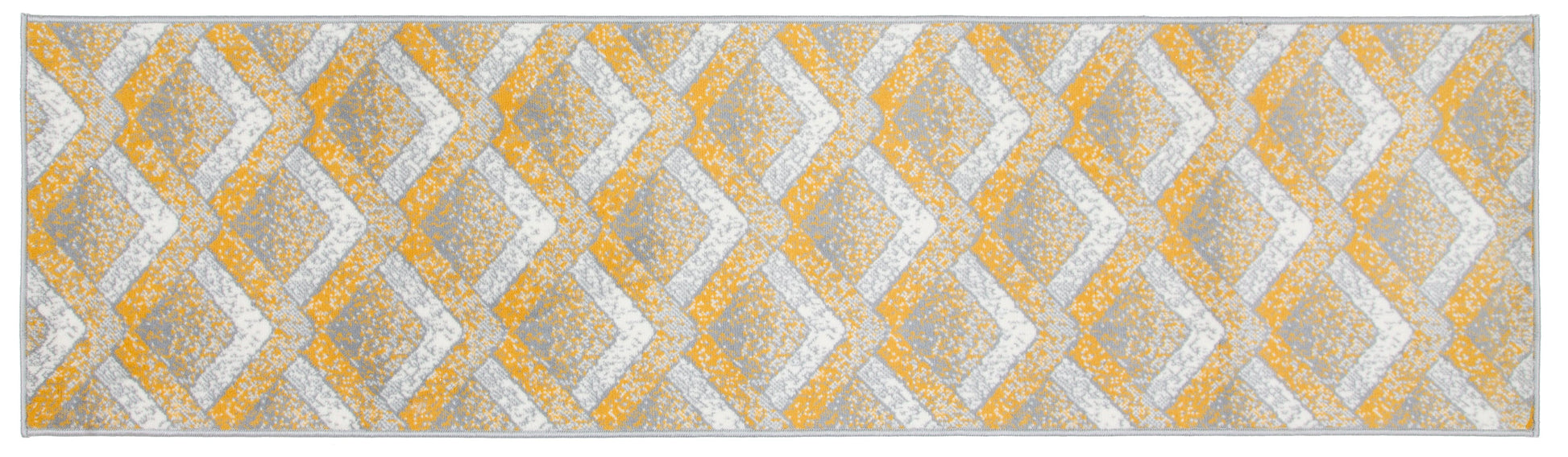 Gold, Grey & White Chevron Stair Runner / Kitchen Mat - Texas (Custom Sizes Available)-5056150272397-Bargainia.com