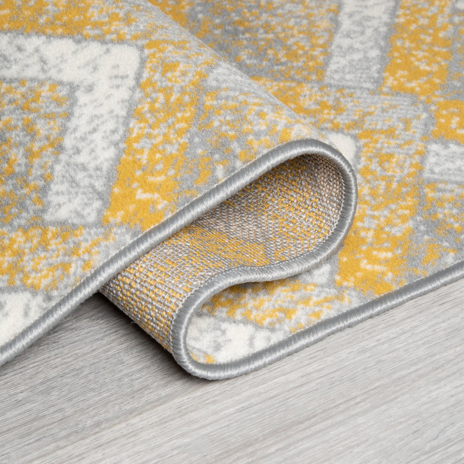 Gold, Grey & White Chevron Stair Runner / Kitchen Mat - Texas (Custom Sizes Available)-5056150272397-Bargainia.com