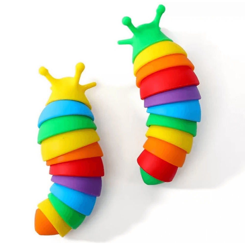 Rainbow Click Clack Puzzle Teaser Fidget Slug 12.5CM-5050565644848-Bargainia.com