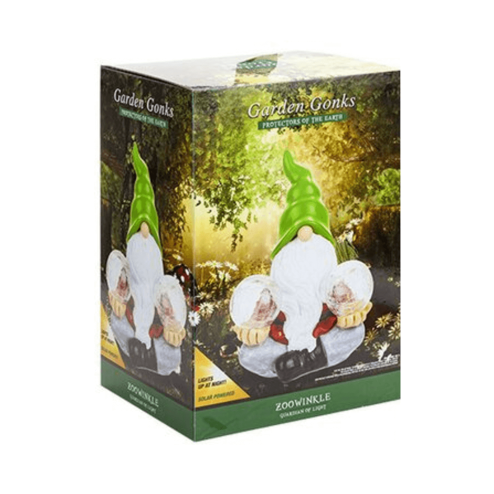 Meditating Solar Garden Gonk with Crystal Balls-5050565558299-Bargainia.com