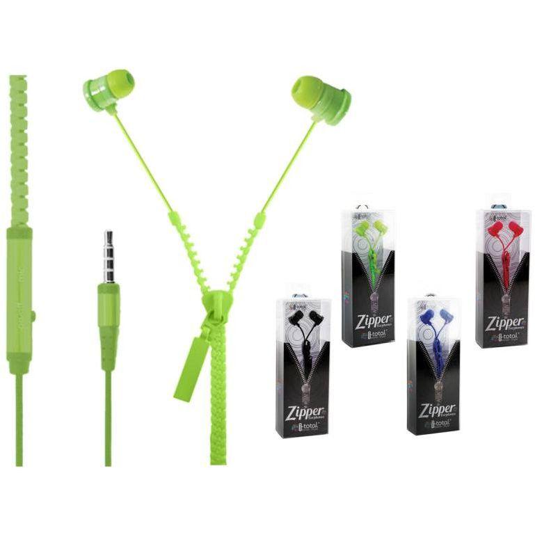 I-Total Zipper Earphones - Assorted-8056518551482-Bargainia.com