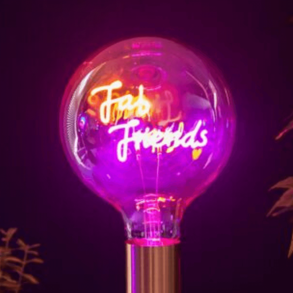Fab Friends LED Neon Text Brass Accent Decorative Lamp-5010792734286-Bargainia.com