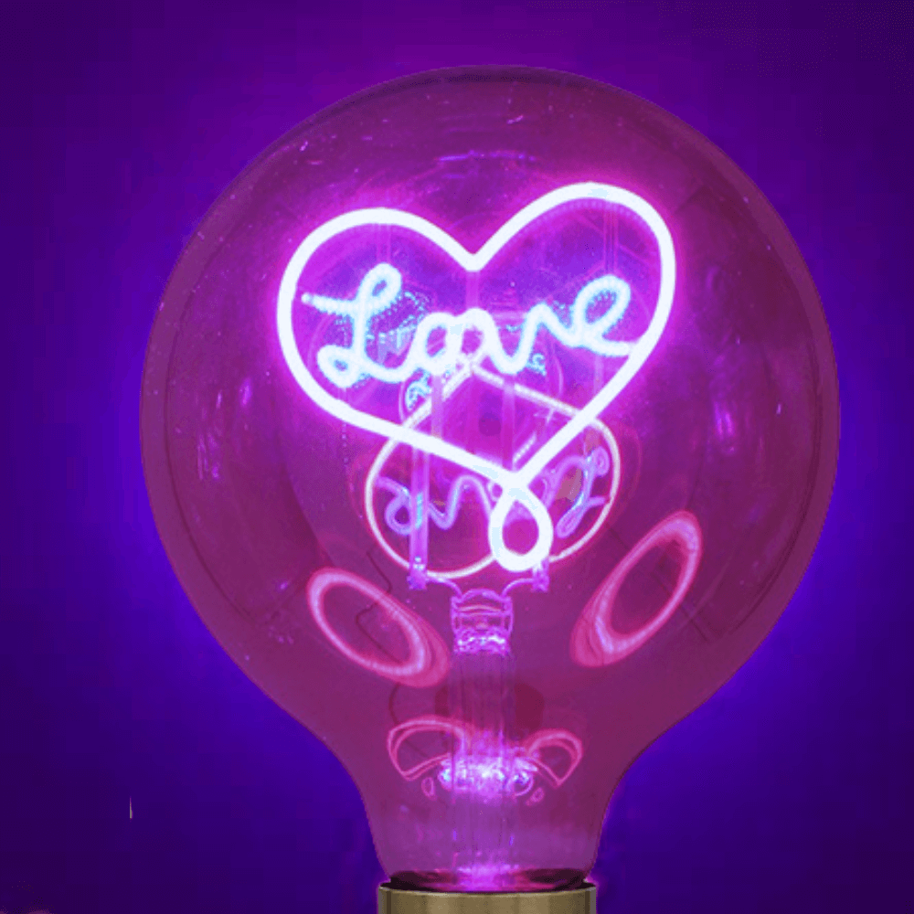 Love LED Neon Text Brass Accent Decorative Lamp-5010792734255-Bargainia.com