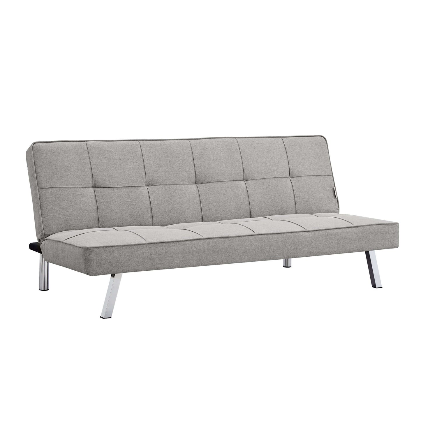 Britney Essentials 3 Seater Click Clack Sofa Bed - Grey-Bargainia.com