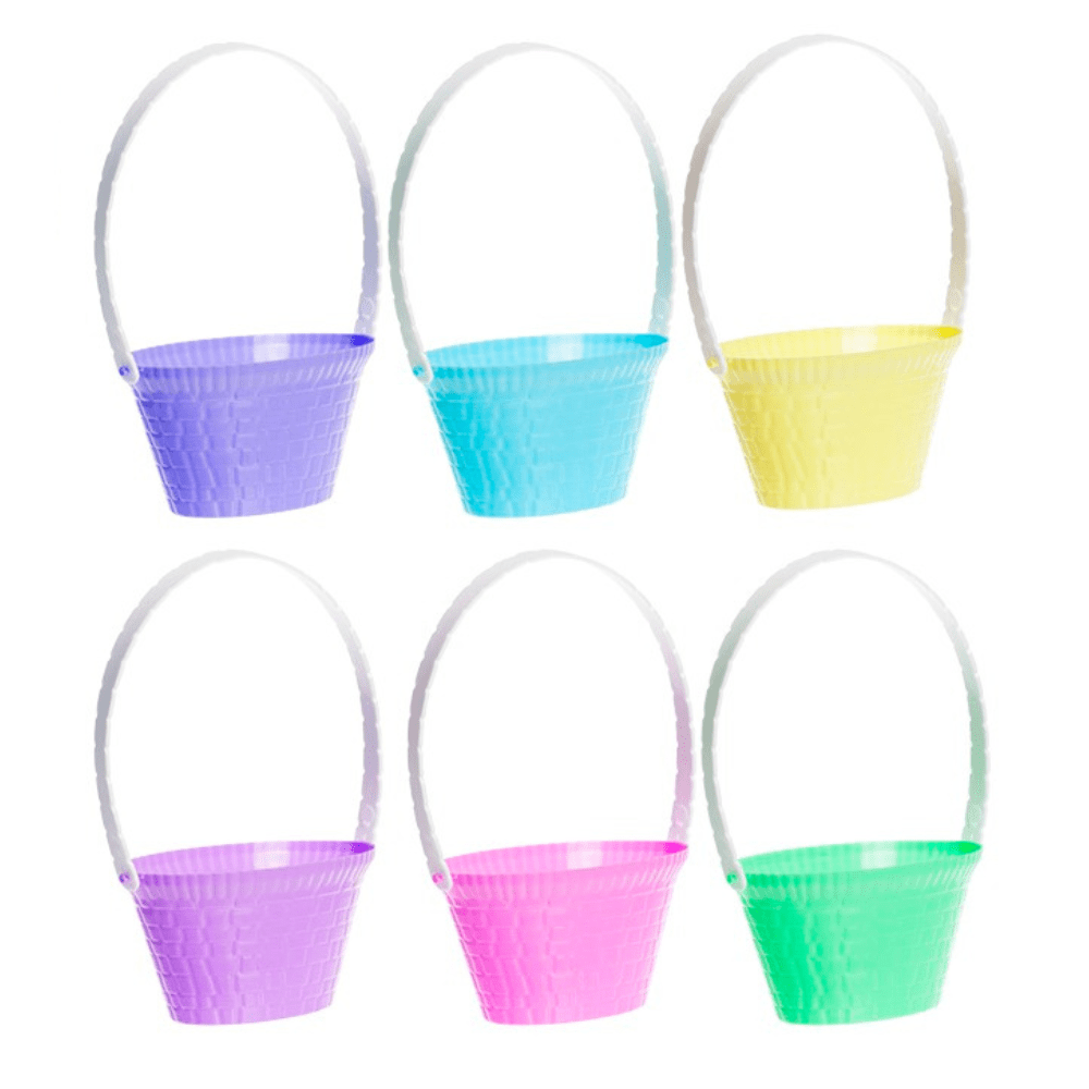 6Pc 4" Mini Pastel Springtime Basket 5050565245977 only5pounds-com