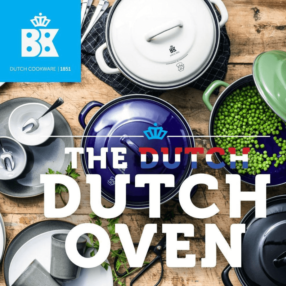 BK Indigo Heritage Round Dutch Oven - 24cm, 4.2L, German Enamelled Casserole with Lid - Cream-4895156659273-Bargainia.com