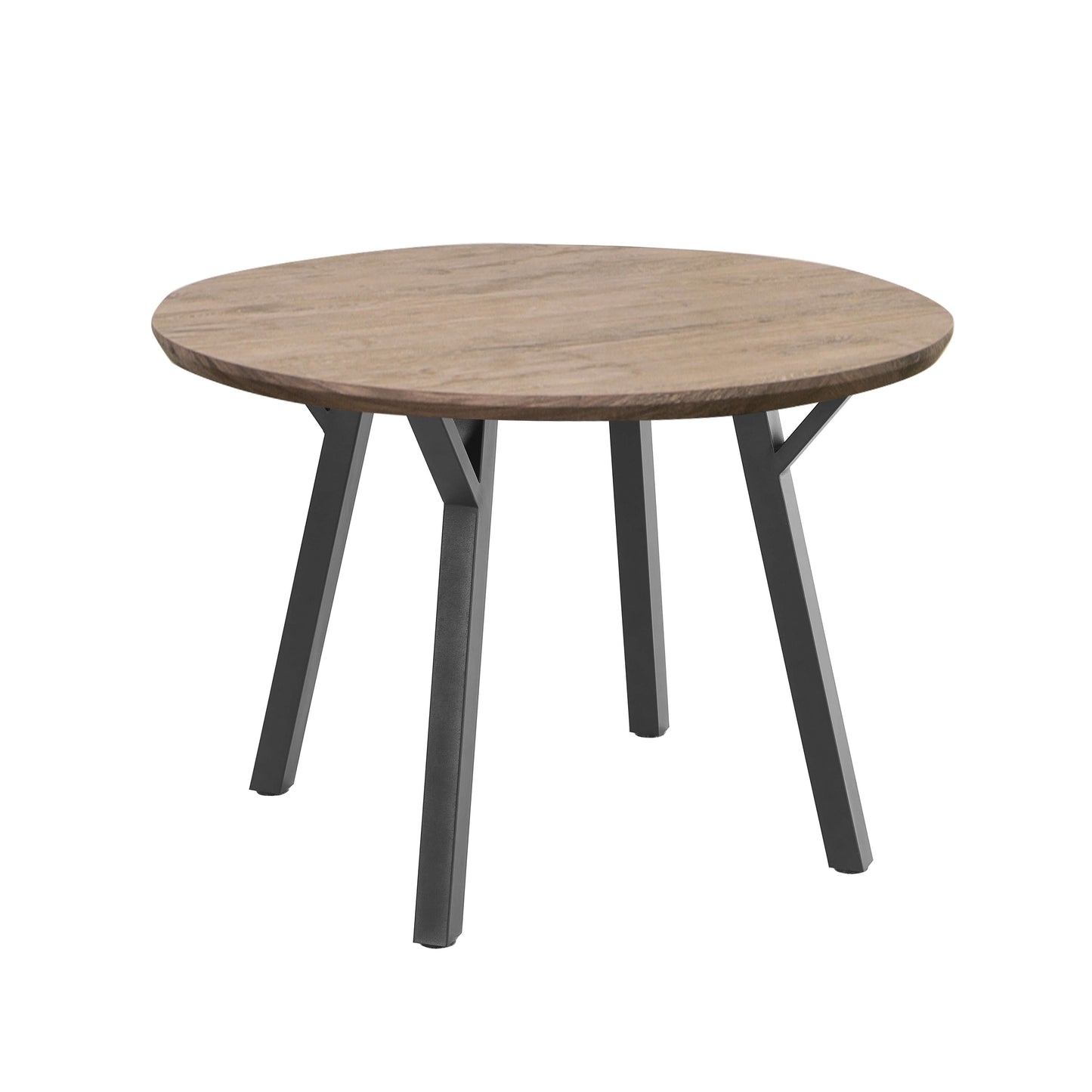 Oak Effect Round Dining Table - 1.1m