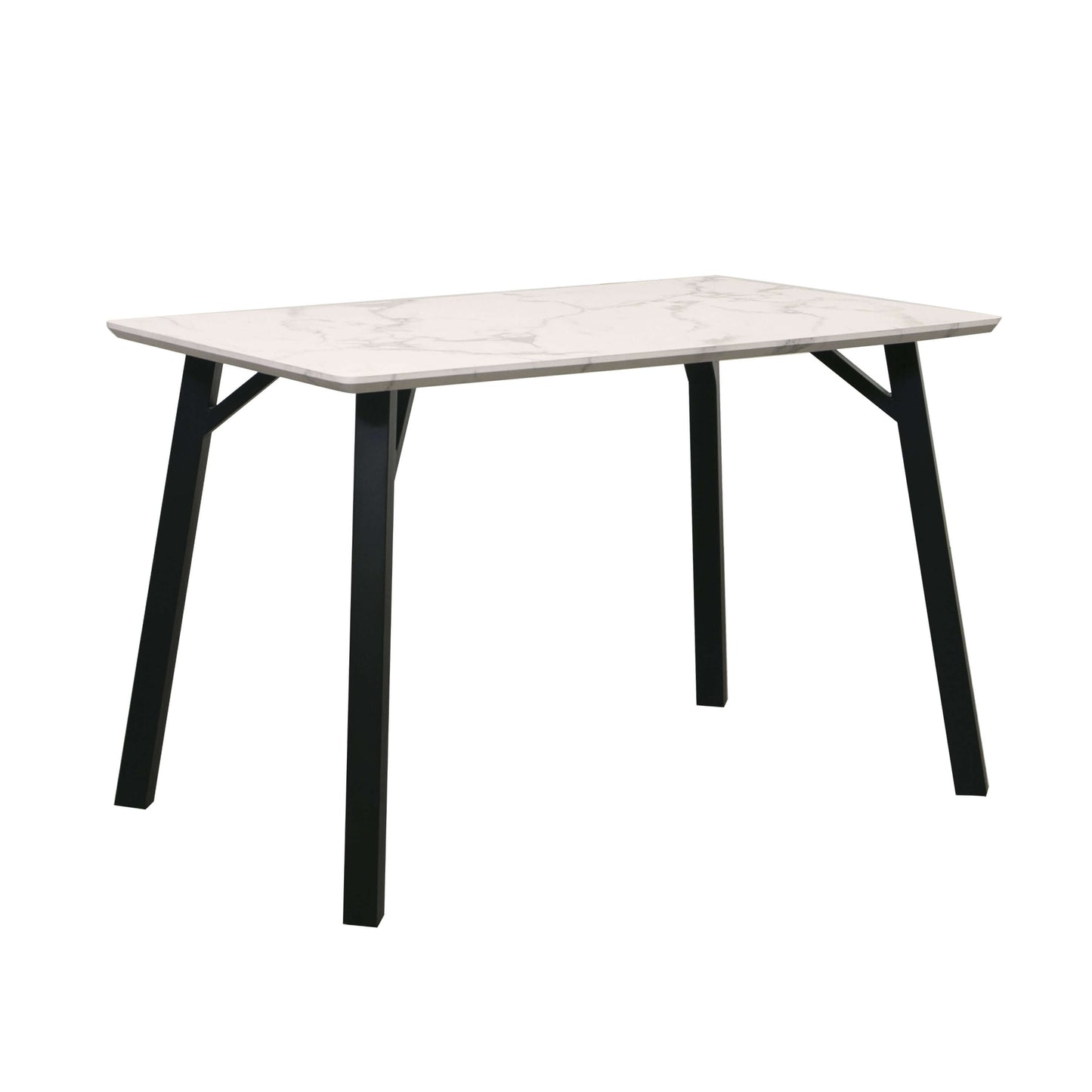 Dining Table Fixed Top Marble Effect - 1.2m