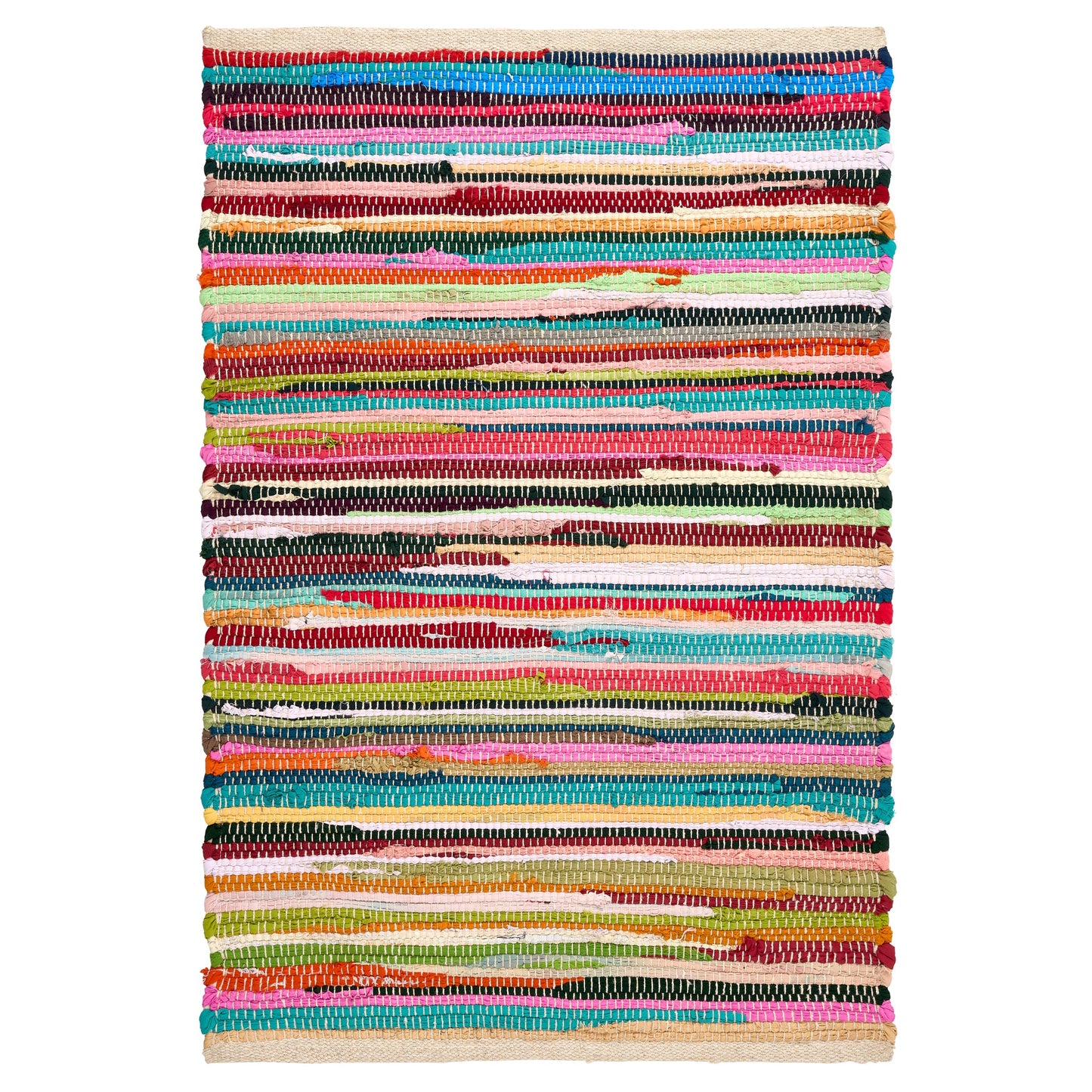 Chindi Handwoven Multi Coloured Recycled Rag Rug