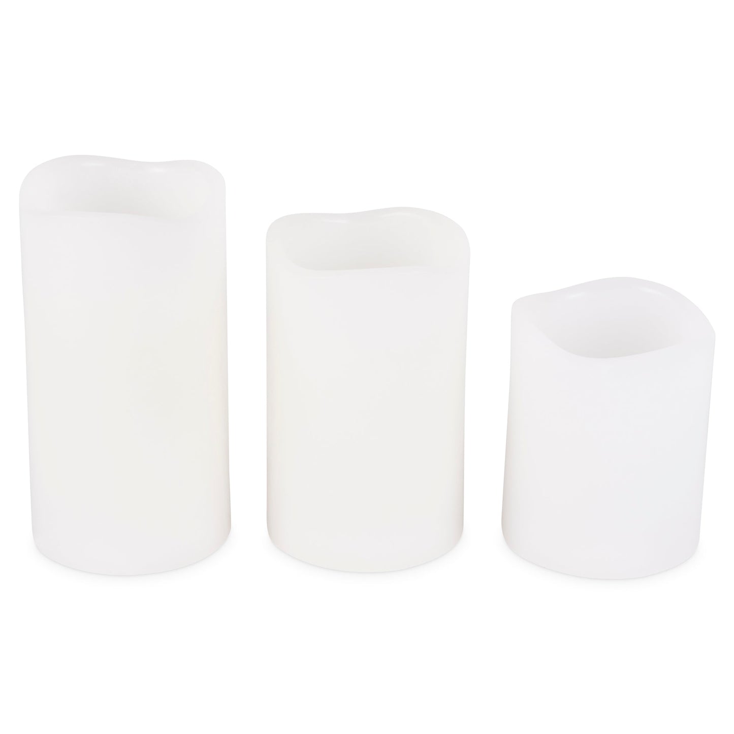 LED Remote Control Vanilla Wax Candles - 3 Pack-Bargainia.com