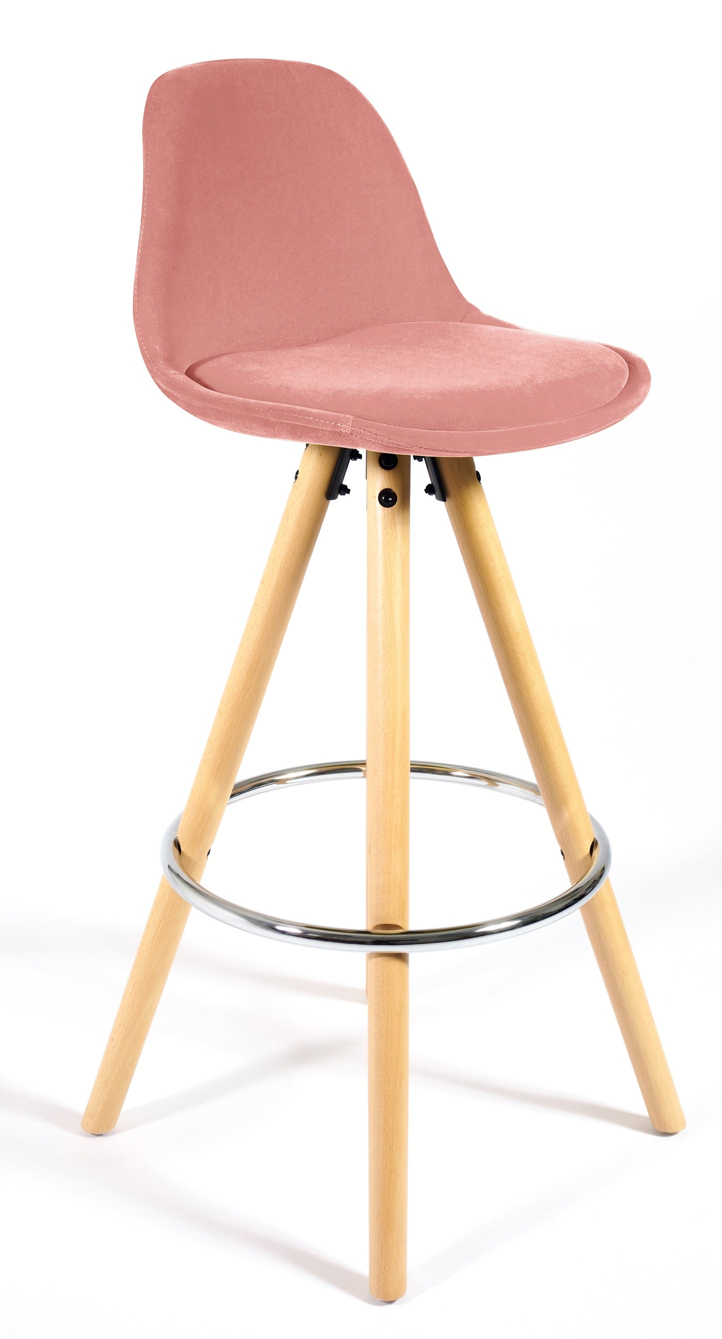 Barcelona Bar Stools - Set Of 2 - Rose Pink-5056150252832-Bargainia.com
