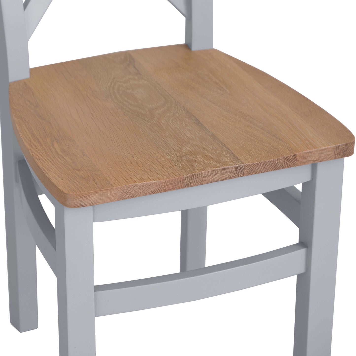 Elodie Dove Grey Oak Cross Back Dining Chair Set of 2