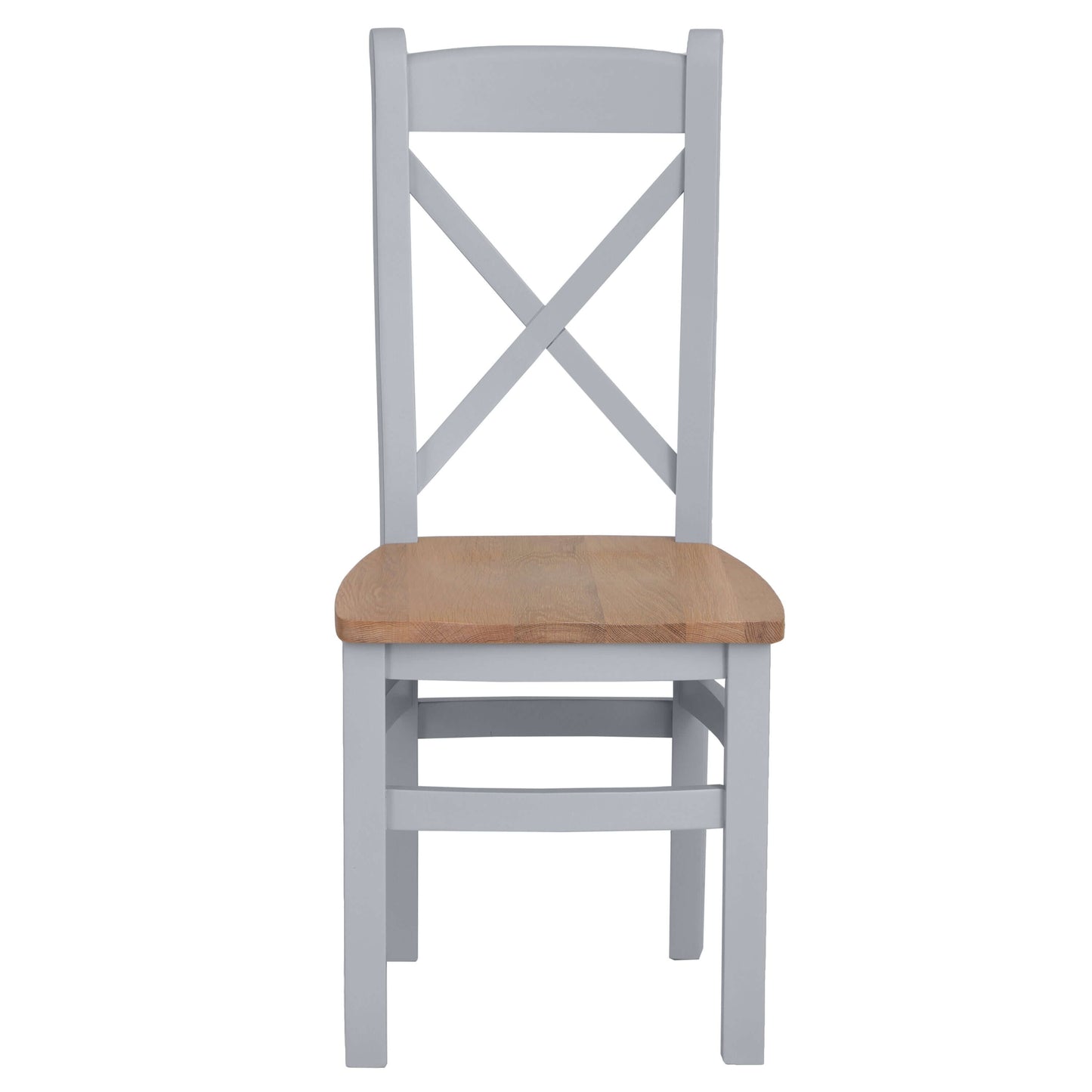 Elodie Dove Grey Oak Cross Back Dining Chair Set of 2