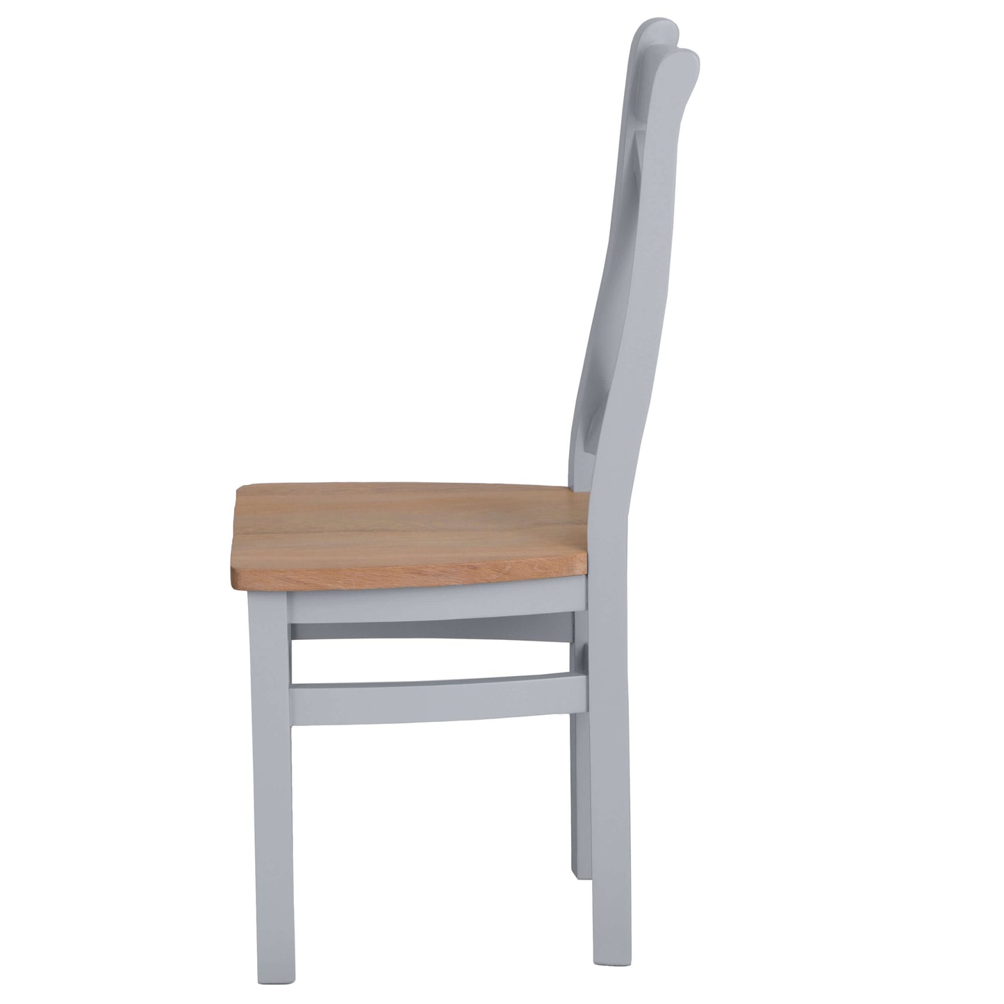 Elodie Dove Grey Oak Cross Back Dining Chair Set of 2