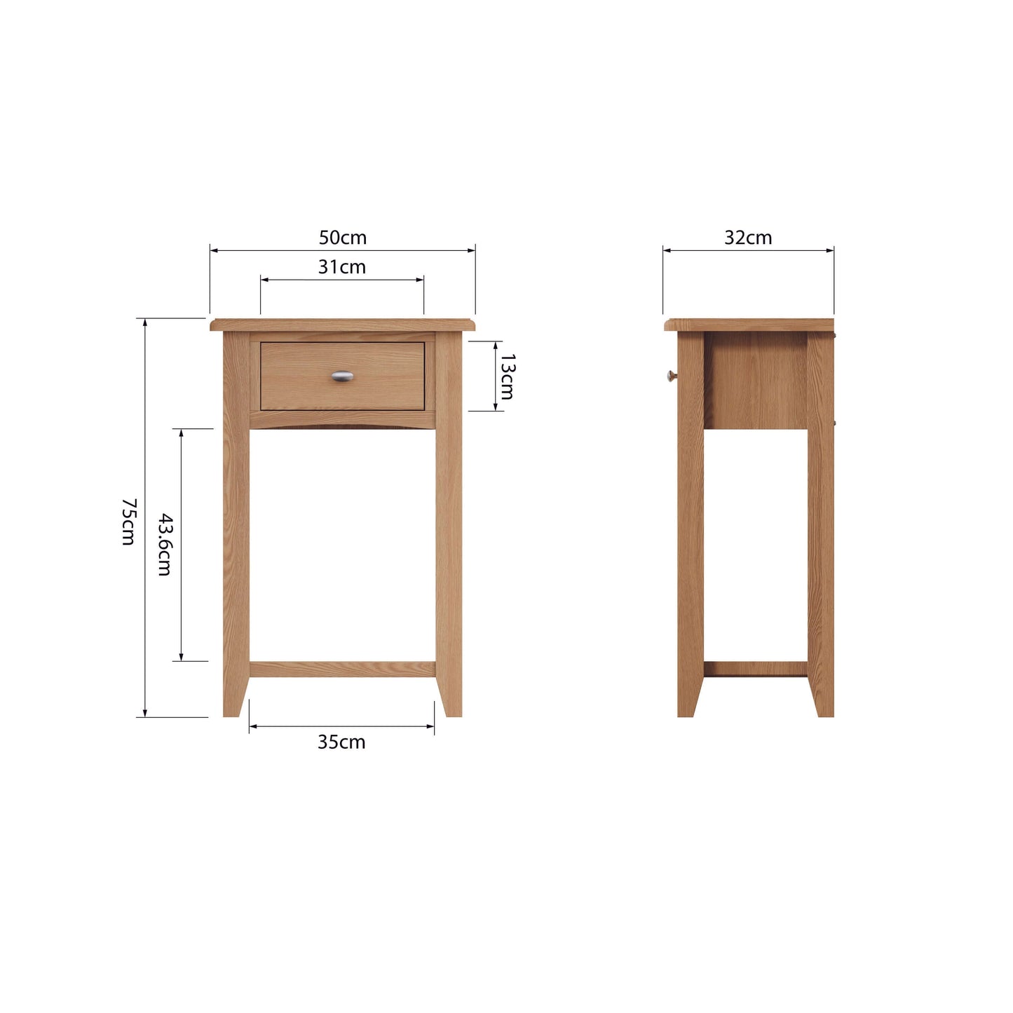 Rowan Oak Telephone Table