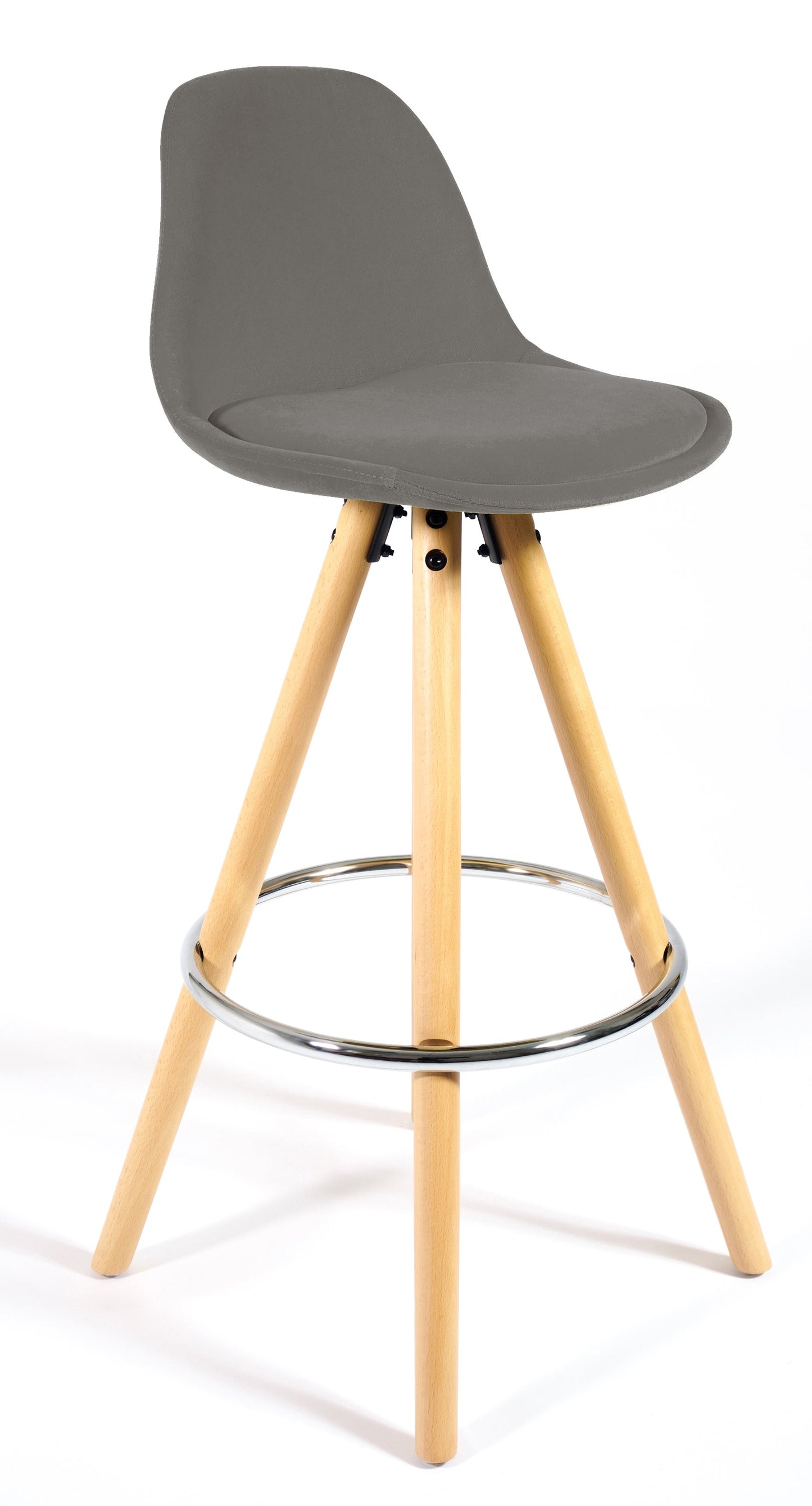 Barcelona Bar Stools - Set Of 2 - Grey-5056150252894-Bargainia.com