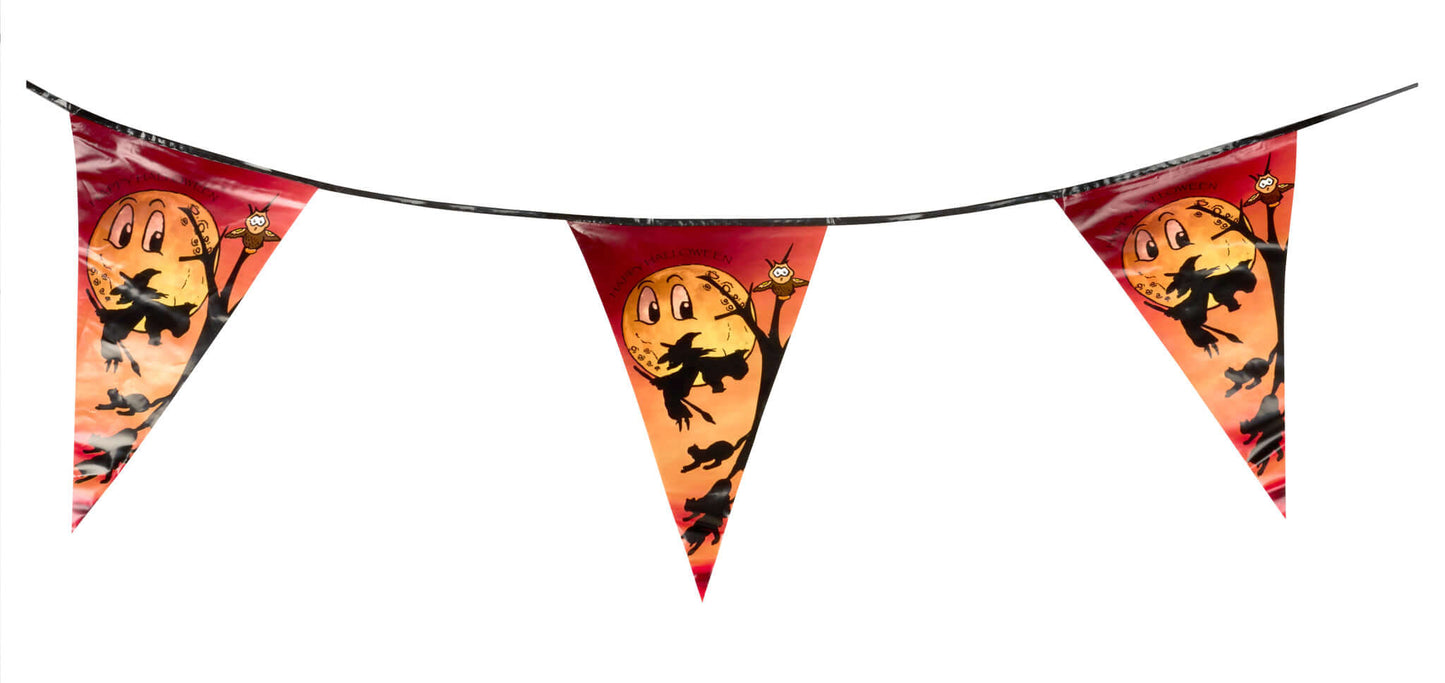 Orange Witch Halloween Bunting - 6M