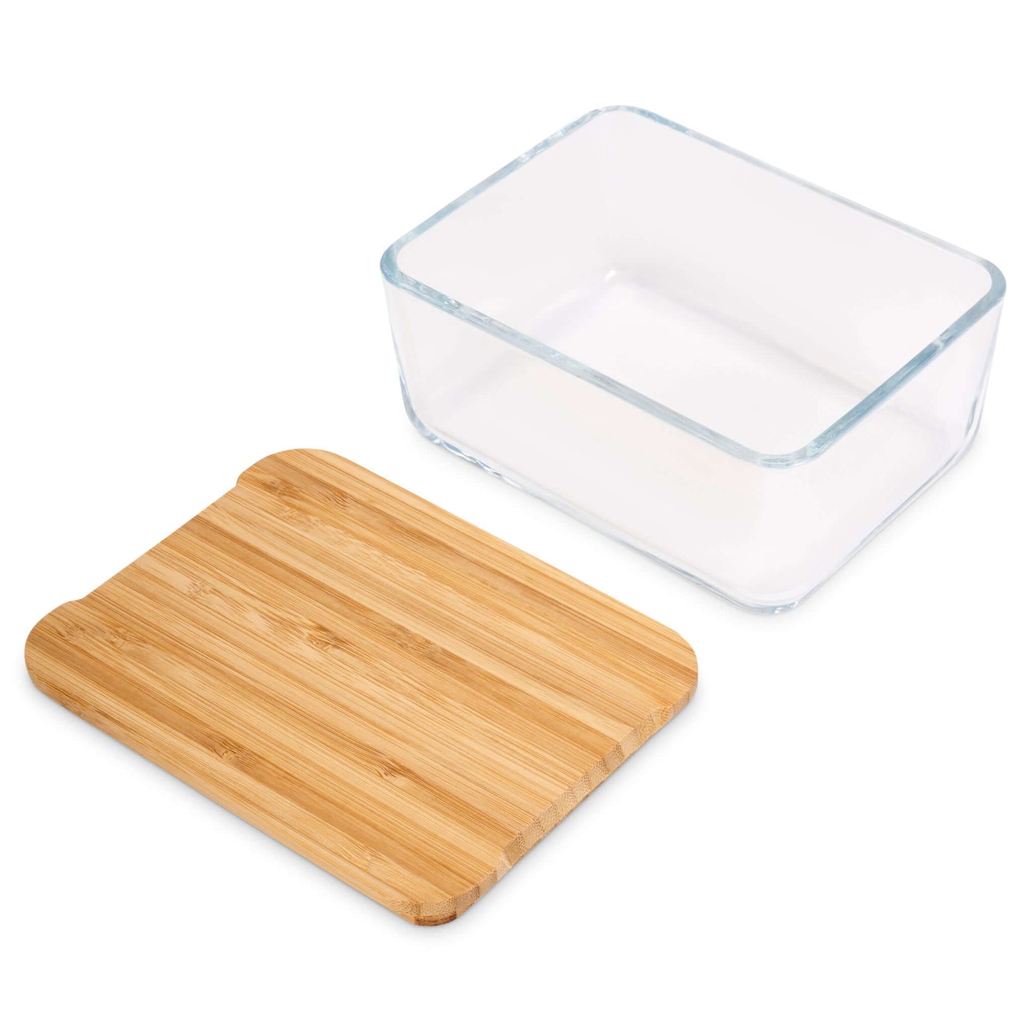 Brabantia Pure Glass & Bamboo Butter Dish 290ml-5415252018881-Bargainia.com