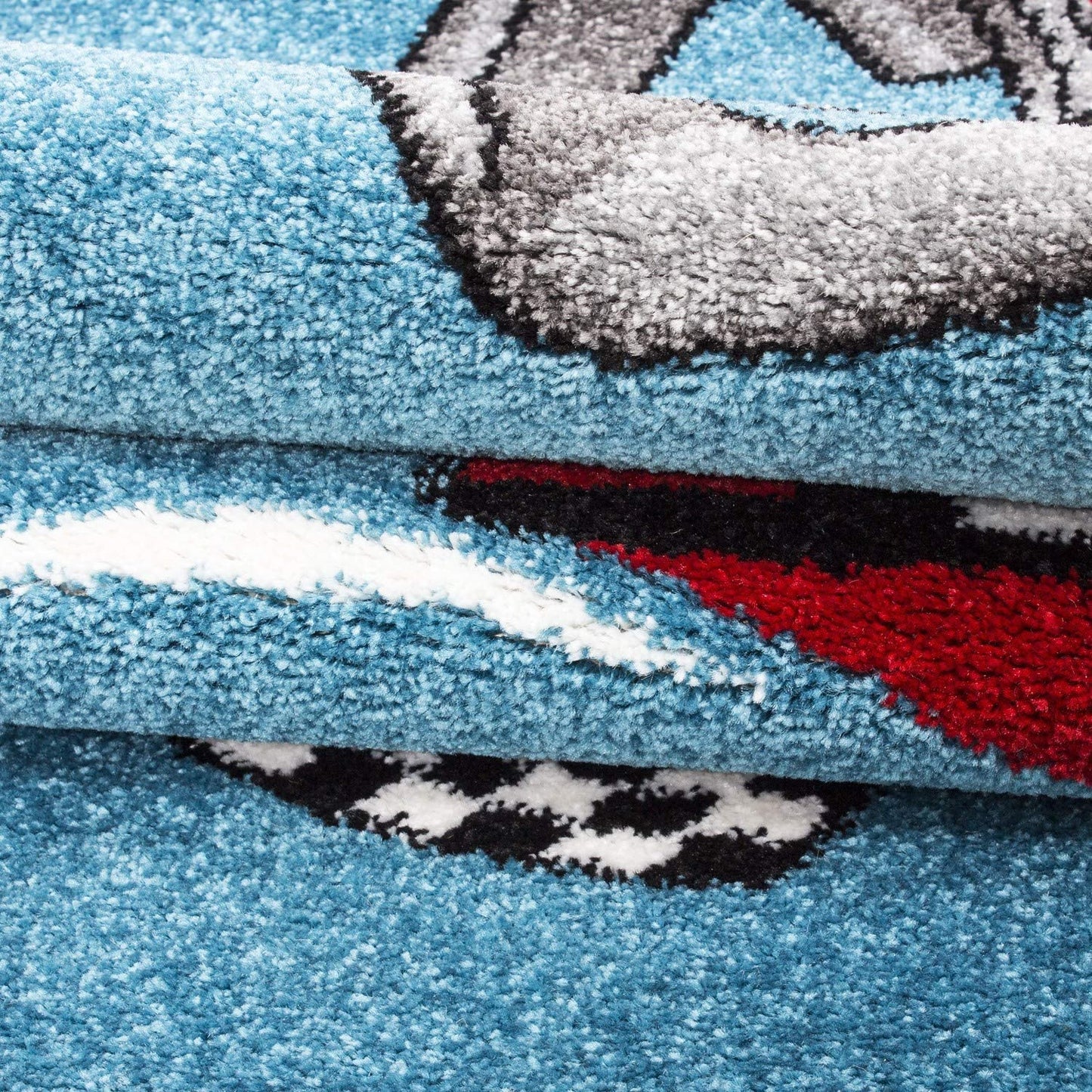 Blue Racing Car Rug - Kids-Bargainia.com