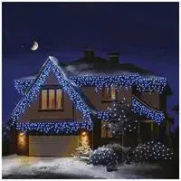 Premier 960 LED Snowing Icicles - Blue & White Mix-15053844155186-Bargainia.com