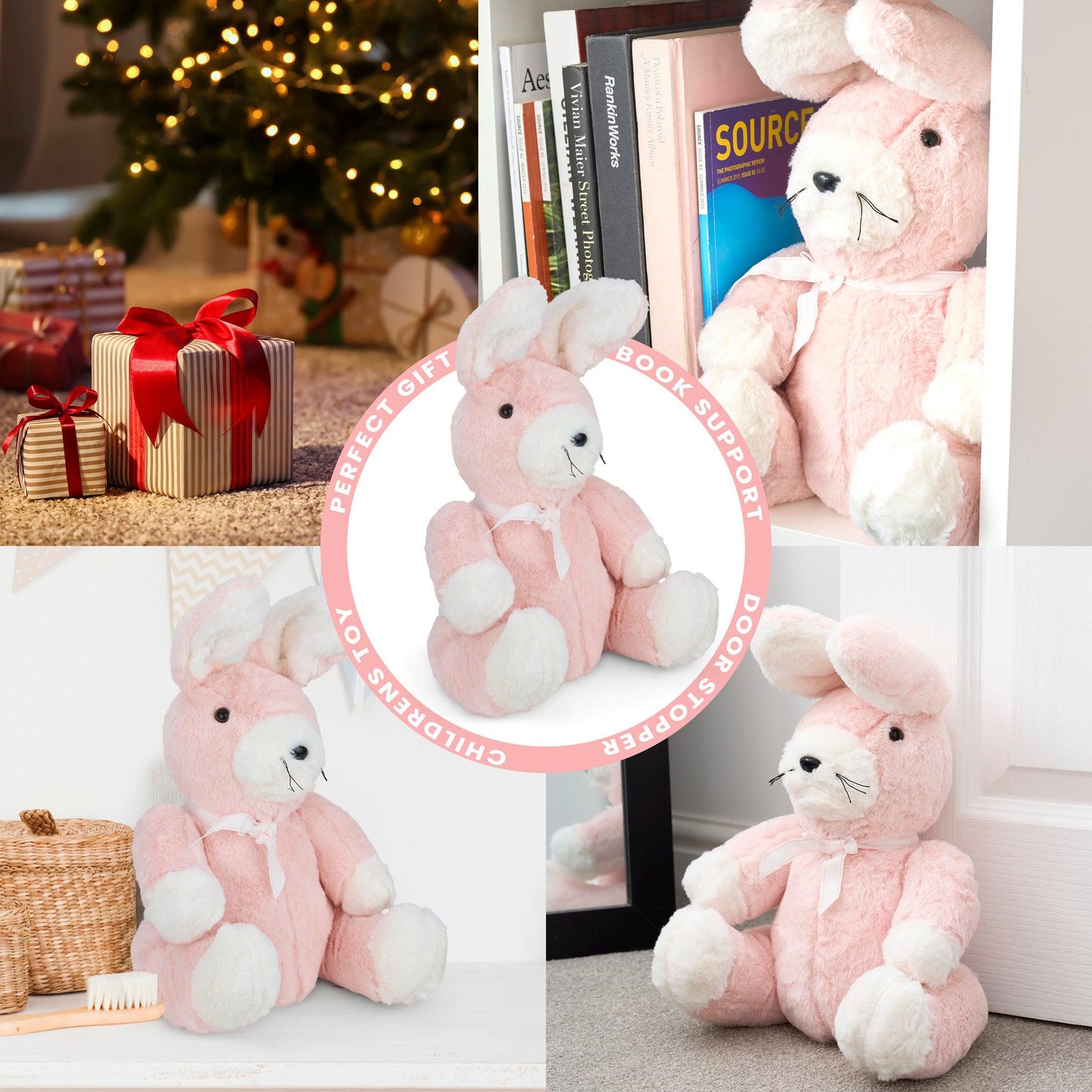 Large Pink "Rosie" Rabbit Door Stop - 38cm-5010792441078-Bargainia.com