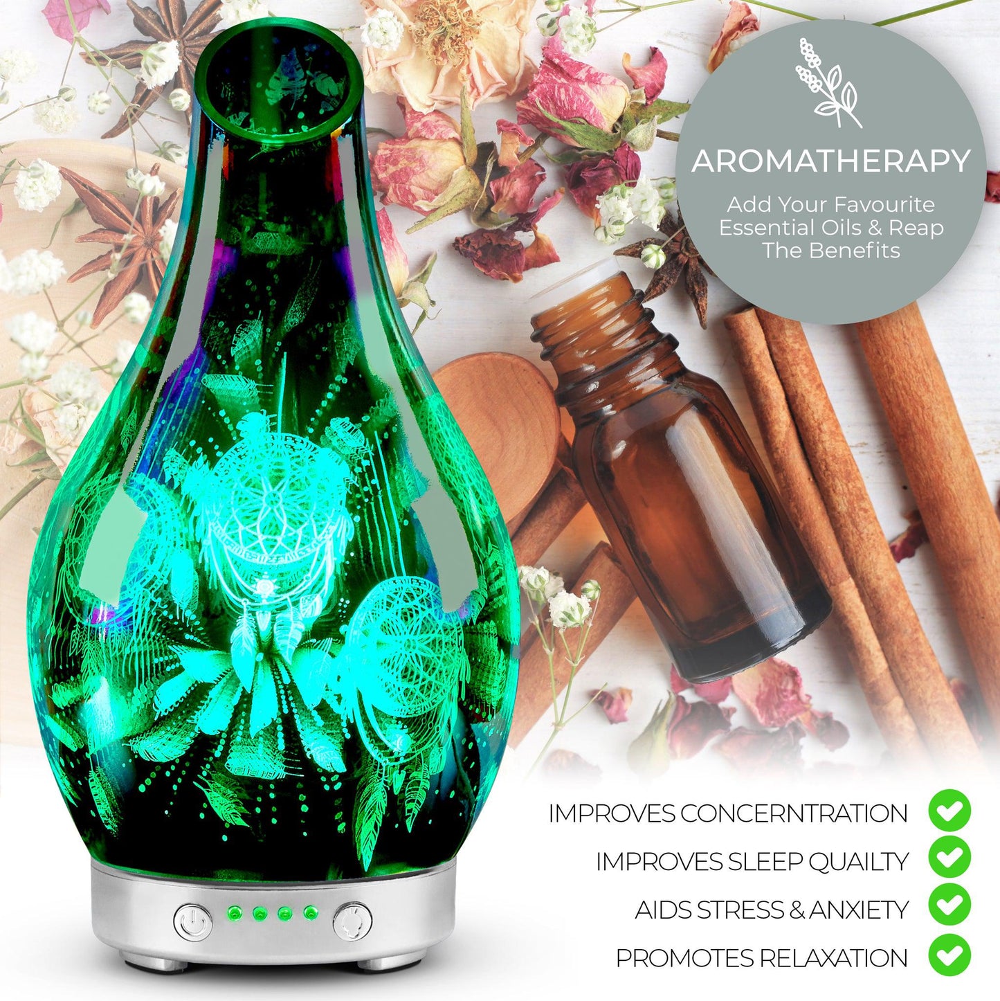 Desire Dreamcatcher Colour Changing Aroma Humidifier-5010792469669-Bargainia.com