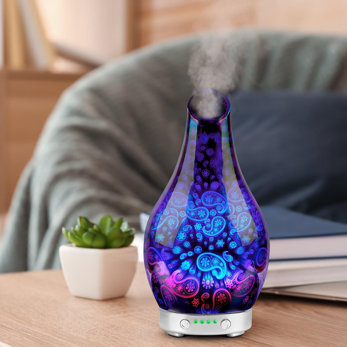 Desire Paisley Colour Changing Aroma Humidifier-5010792469690-Bargainia.com