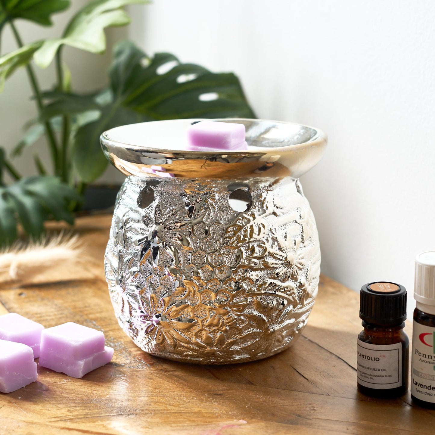 Crackle Glaze Bees Wax Oil Warmer-5010792473598-Bargainia.com