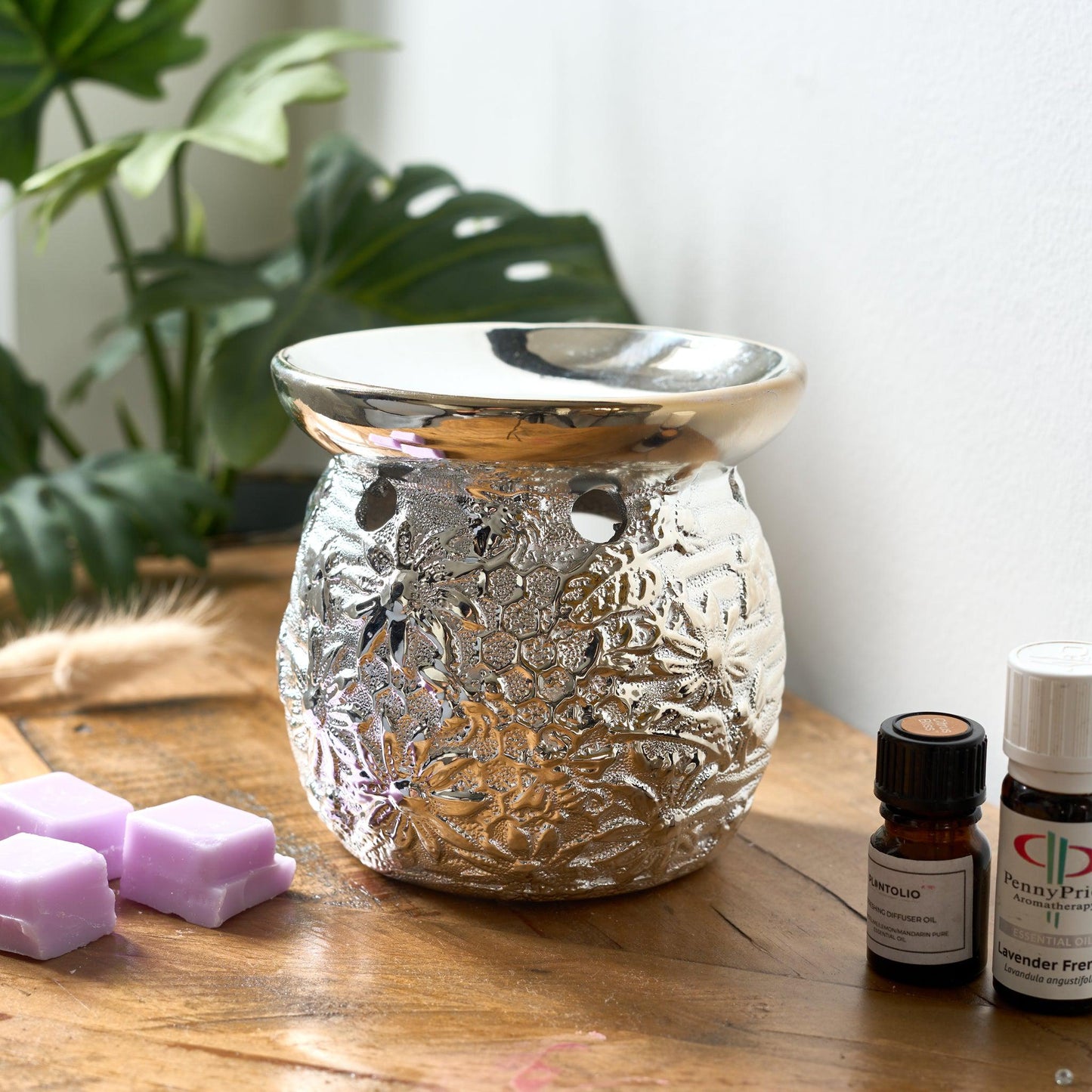 Crackle Glaze Bees Wax Oil Warmer-5010792473598-Bargainia.com
