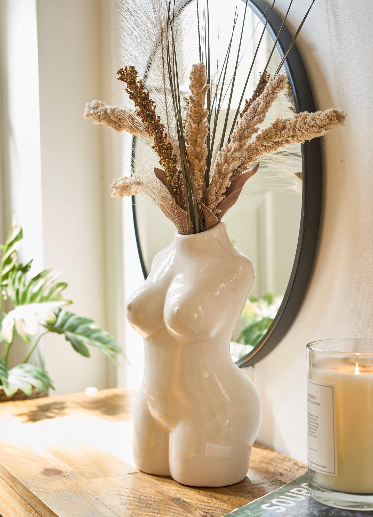 Female Silhouette Body Vase - 29cm - Assorted Colours-Bargainia.com