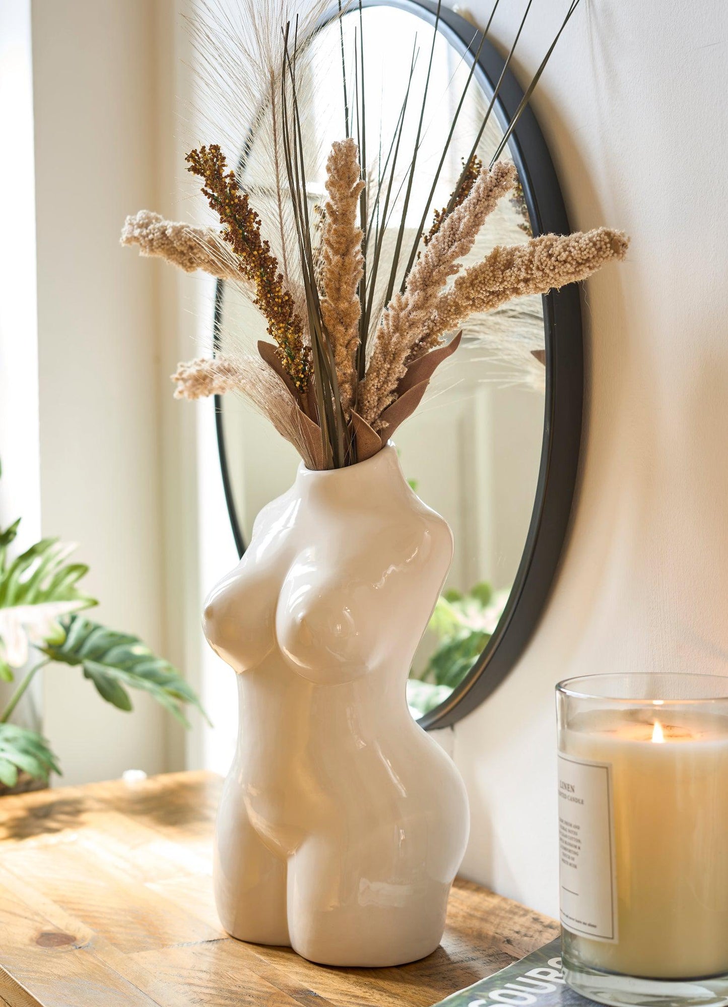 Female Silhouette Body Vase - 29cm - Assorted Colours-Bargainia.com