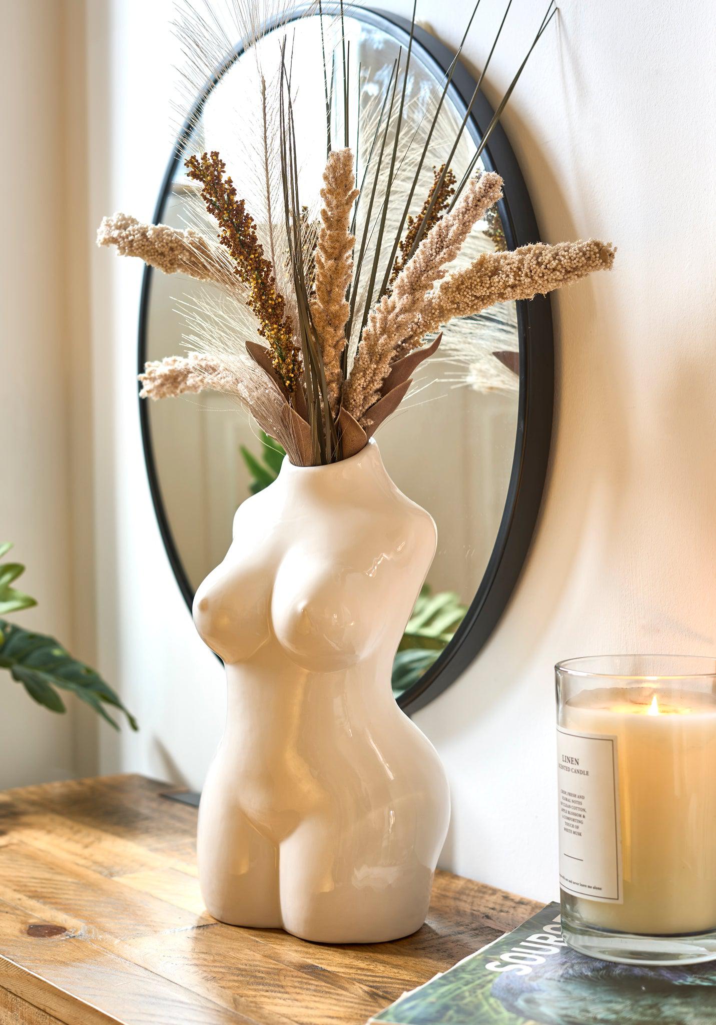 Female Silhouette Body Vase - 29cm - Assorted Colours-Bargainia.com