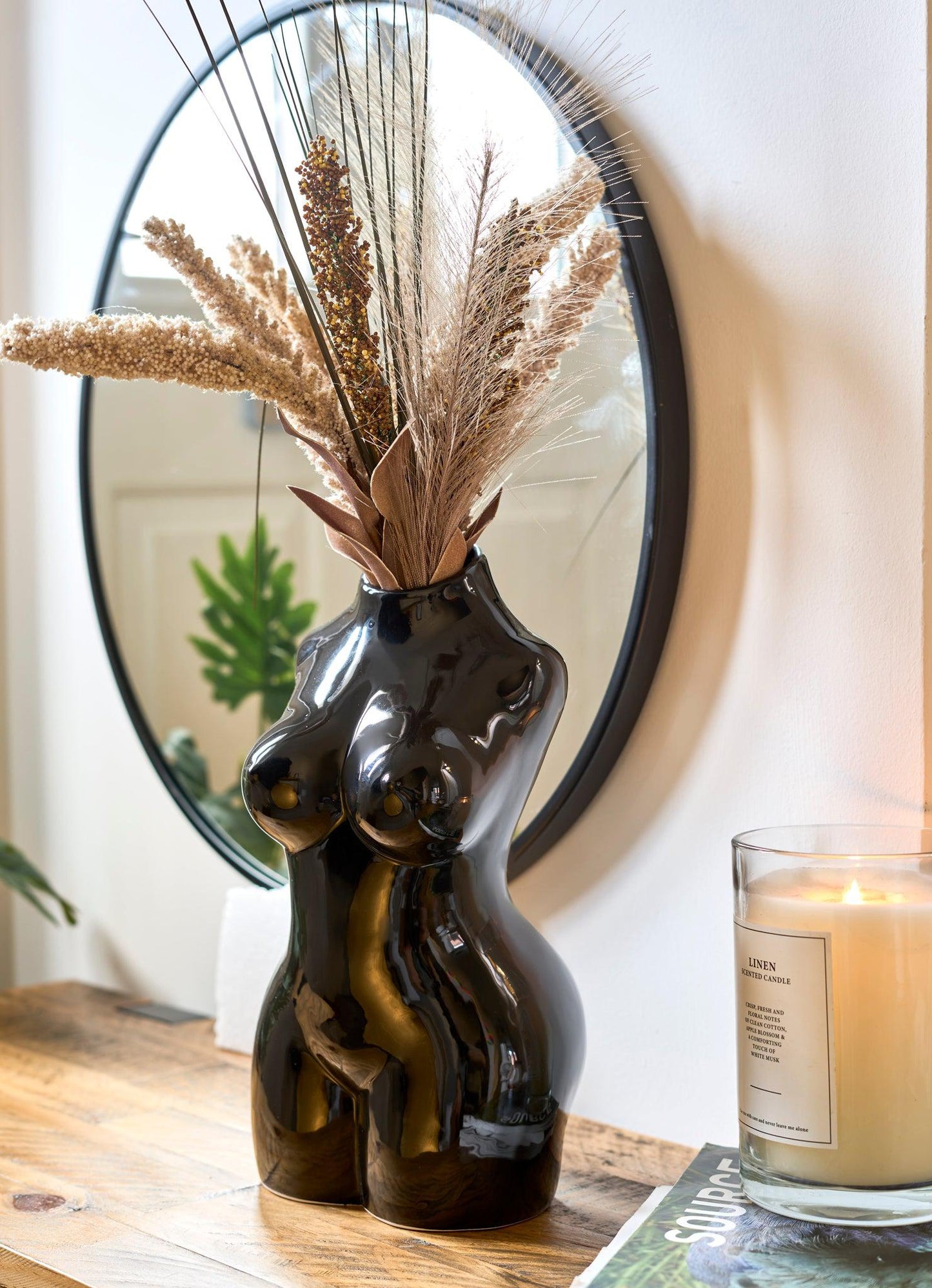 Female Silhouette Body Vase - 29cm - Assorted Colours-Bargainia.com