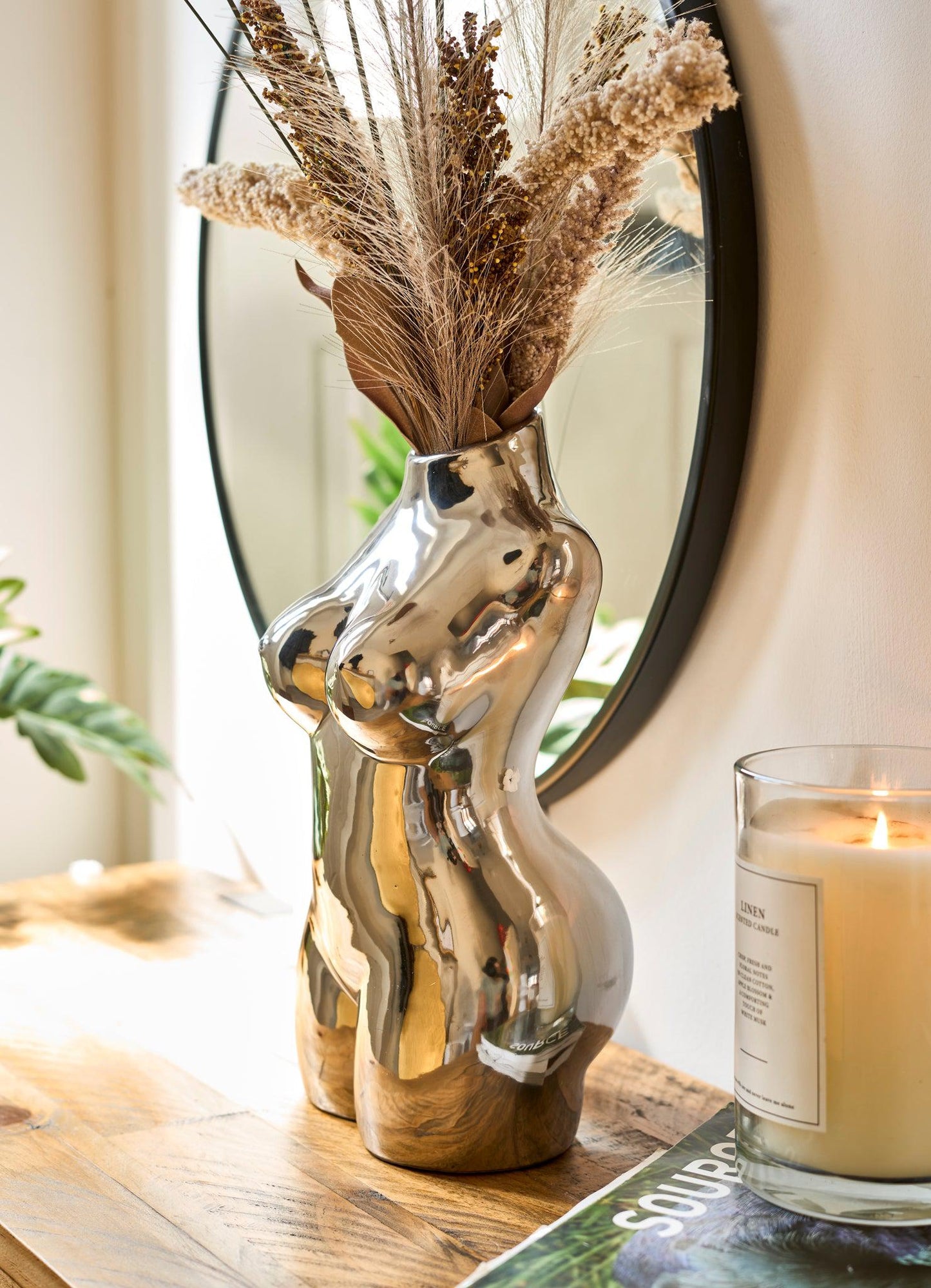 Female Silhouette Body Vase - 29cm - Assorted Colours-Bargainia.com