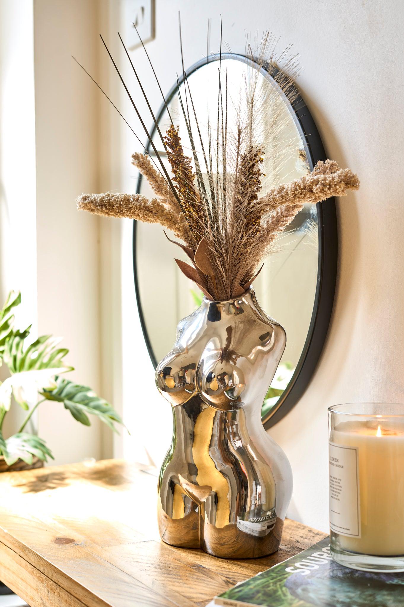 Female Silhouette Body Vase - 29cm - Assorted Colours-Bargainia.com