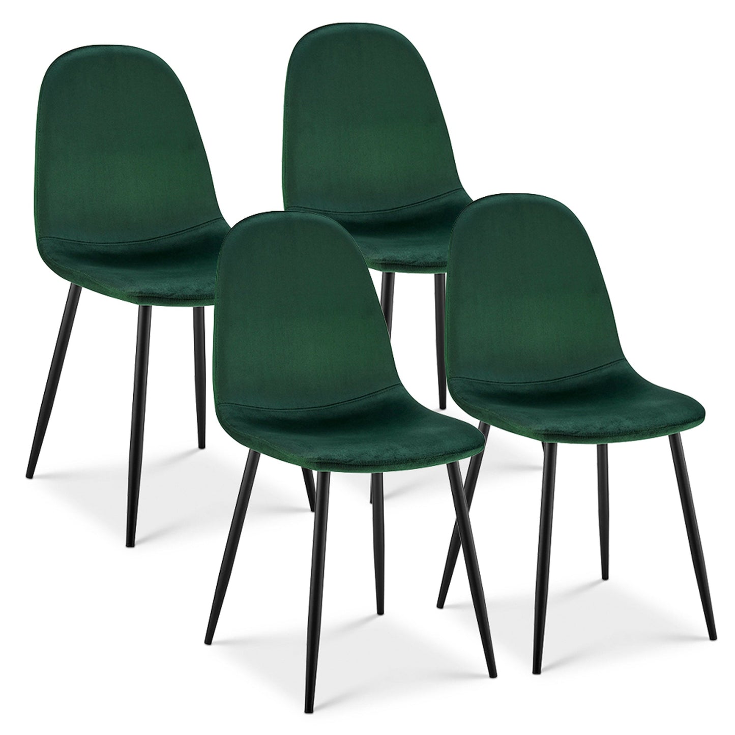Ron Velvet Dining Chair - Emerald Green
