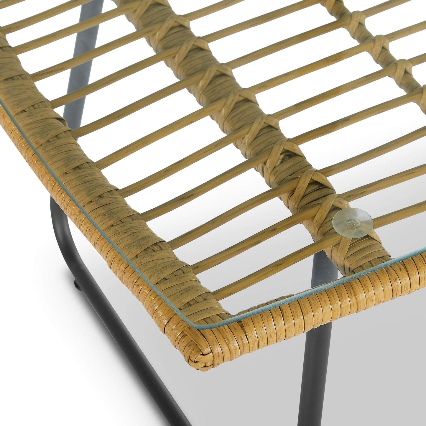 4 Piece Wicker Rattan Garden Sofa, Table & Chairs Set-Bargainia.com
