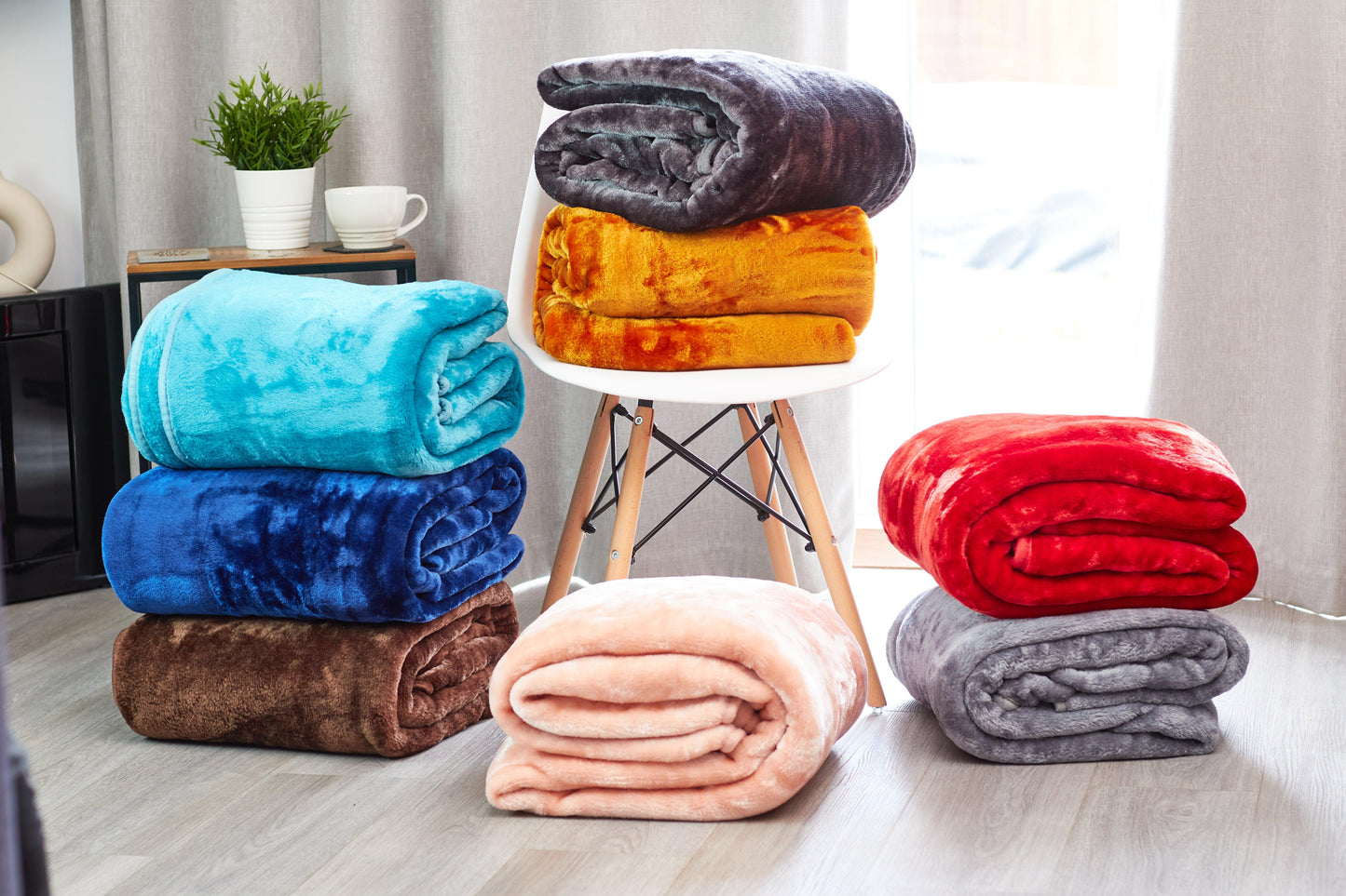 Soft Faux Mink Throw Double (150 x 200cm) - Blush Pink-5056536106698-Bargainia.com