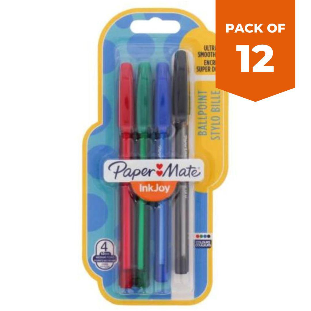Papermate Inkjoy Ballpoint Pens - Assorted - 4pk-Bargainia.com
