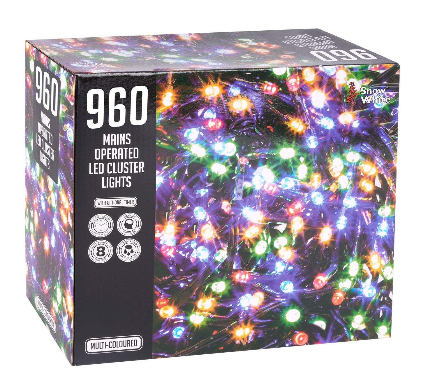 960 LED Cluster Lights - Multi Colour - 12M-5050565535658-Bargainia.com