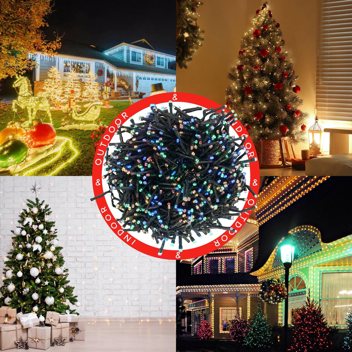 960 LED Cluster Lights - Multi Colour - 12M-5050565535658-Bargainia.com