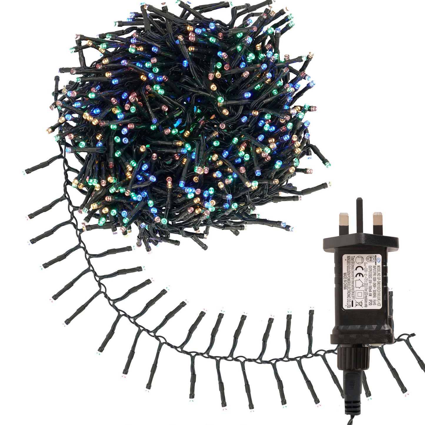 960 LED Cluster Lights - Multi Colour - 12M-5050565535658-Bargainia.com