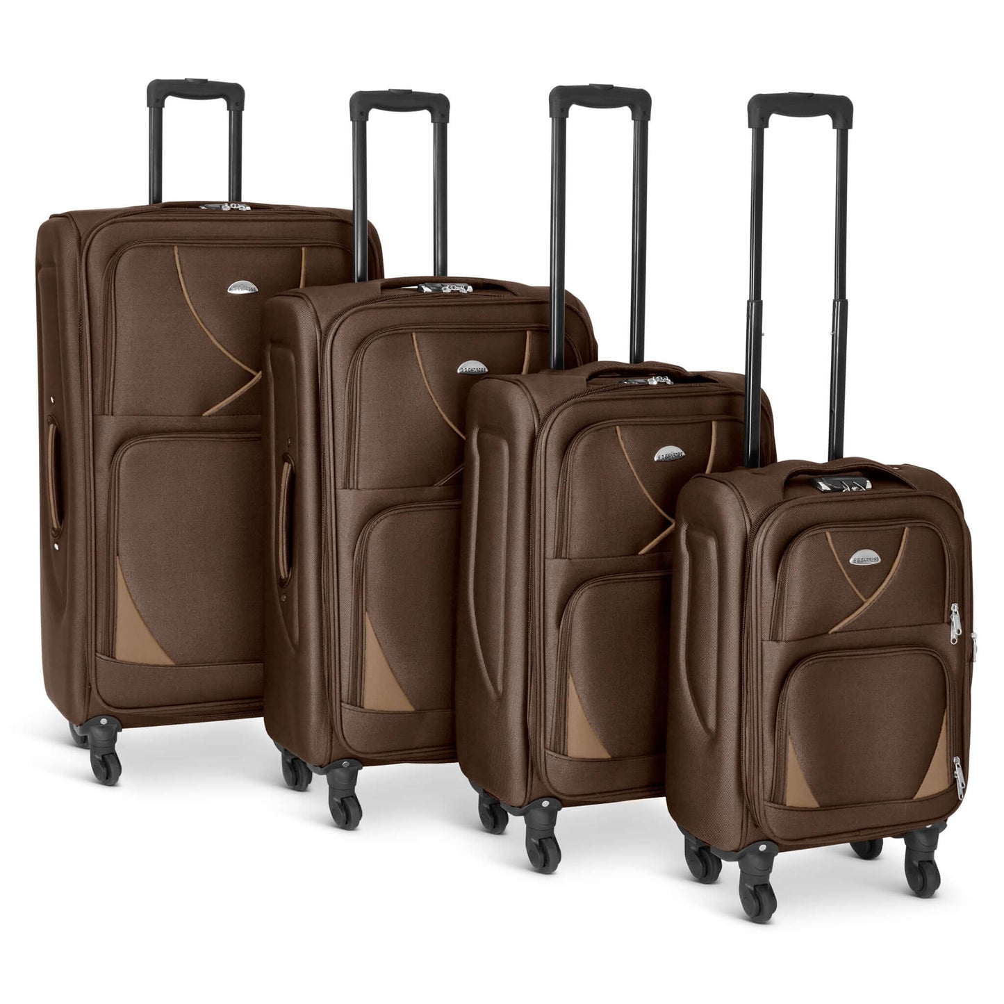 Suitcase Luggage Set On Wheels - 4 Pieces, Assorted Colours-Bargainia.com