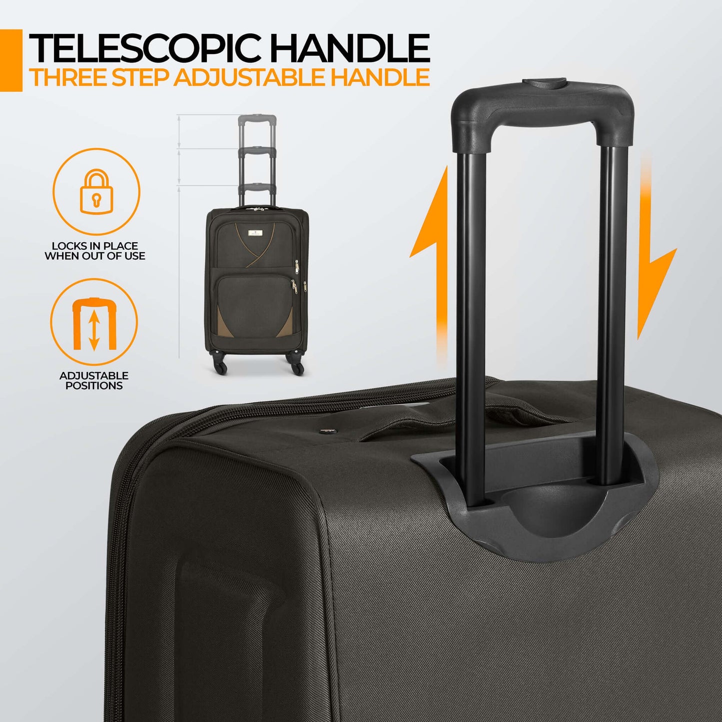 Suitcase Luggage Set On Wheels Set of 4, Assorted Colours